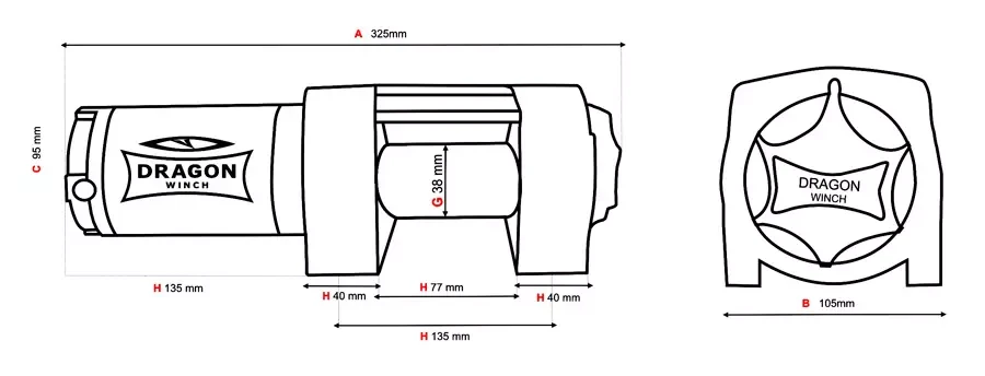 Buy Quadrocycle winch Electric Dragon Winch DWM 3500 ST
