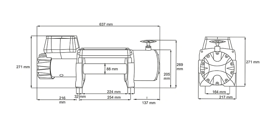 Купити Лебідка електрична Dragon Winch DWT 22000 HD 24 V