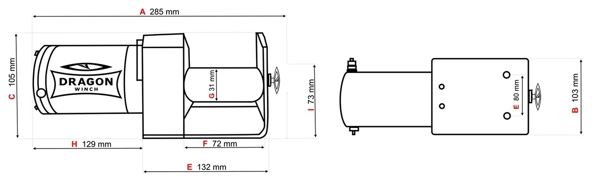 Купити Лебідка електрична для ATV Dragon Winch DWM 2000 ST YP
