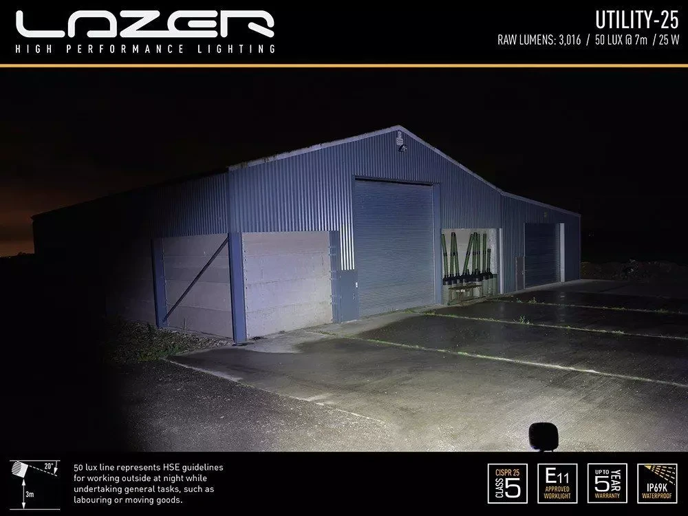 Купити Прожектор світлодіодний Lazer Utility-25 00U25