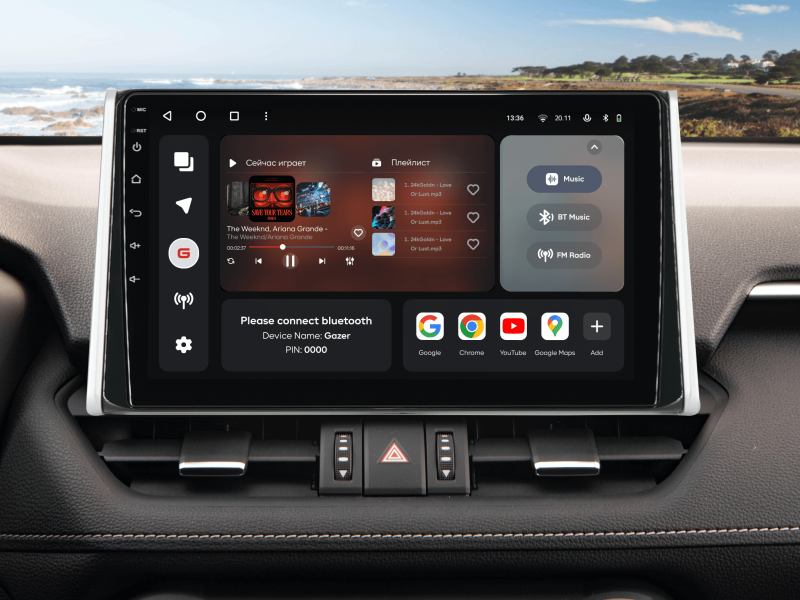 Buy Gazer T6010-XA50 multimedia system to Toyota RAV4 (XA50) 2018-2020