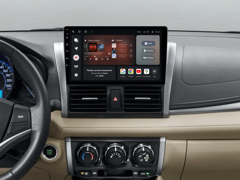 Buy Gazer T6010-XP150V Multimedia System to Toyota VIOS 3 (XP150) 2013-2020