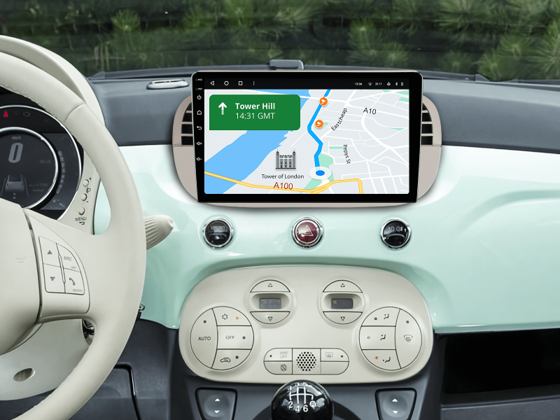 Buy Gazer T6009-312 multimedia system to Fiat 500 2007-2014