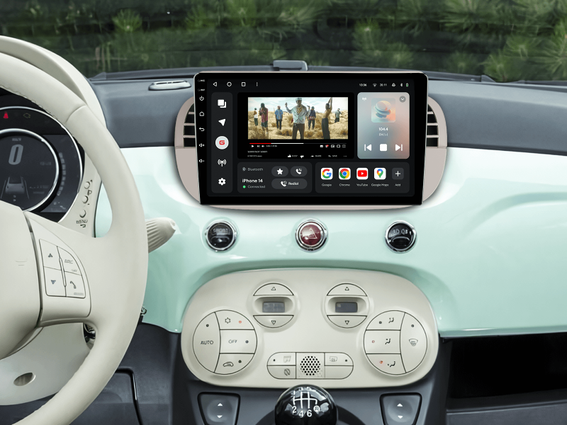 Buy Gazer T6009-312 multimedia system to Fiat 500 2007-2014