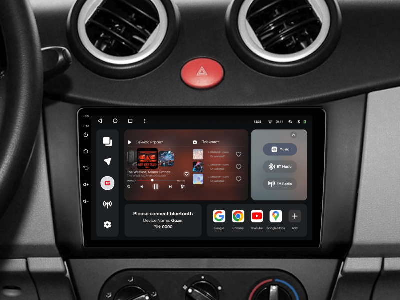 Buy Gazer T6009-320 multimedia system to Lifan Smily, 320 2008-2015