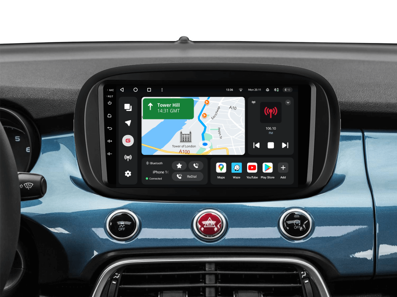 Buy Gazer T6009-334 multimedia system to Fiat 500x 2014-2020