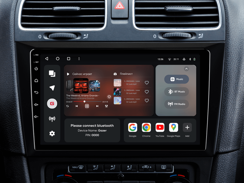 Buy Gazer T6009-5k multimedia system to Volkswagen Golf 6 (5k) 2008-2016