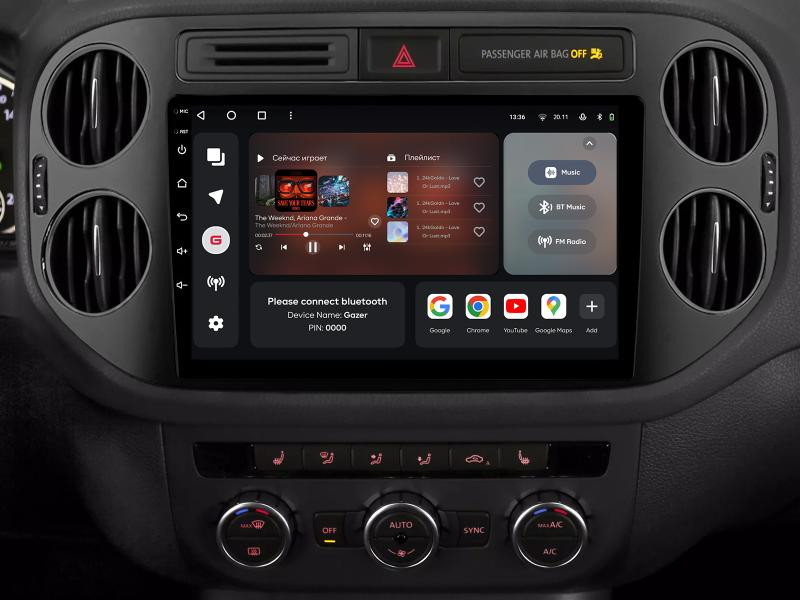 Buy Gazer T6009-5n multimedia system to Volkswagen Tiguan 1 (5n) 2006-2017