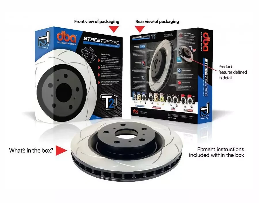 Купить Усиленный вентилируемый передний тормозной диск T2 SLOT для TOY CAMRY 06+/RAV4 13+ DBA2709S