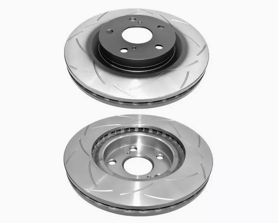 Купить Усиленный вентилируемый задний тормозной диск T2 SLOT для Toyota RAV4 2005-2015 DBA2745S