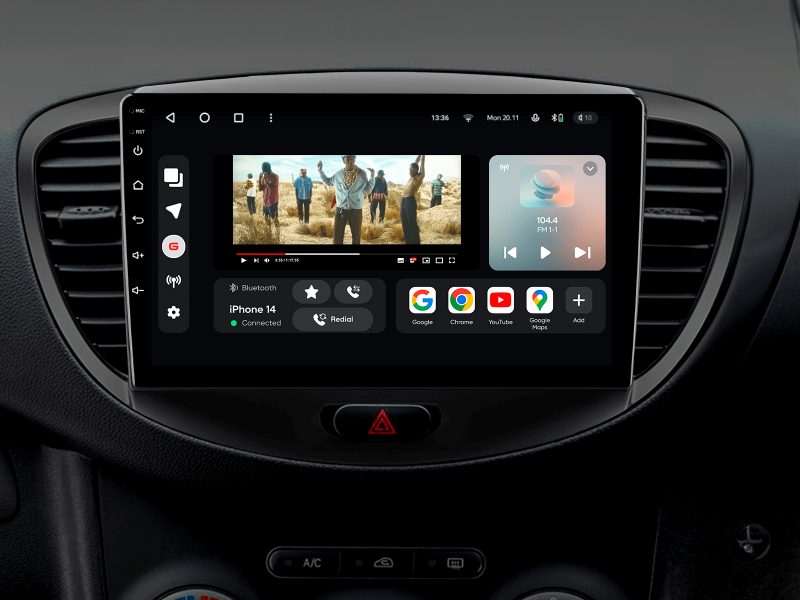 Buy Gazer T6009-PA multimedia system to Hyundai I10 (PA) 2007-2013