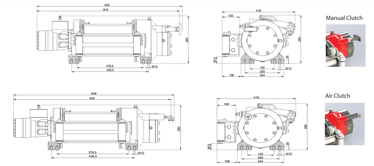 Купити Лебідка гідравлічна Hammer Winch HMW 7.8 PHT 7800 кг алюмінієвий корпус