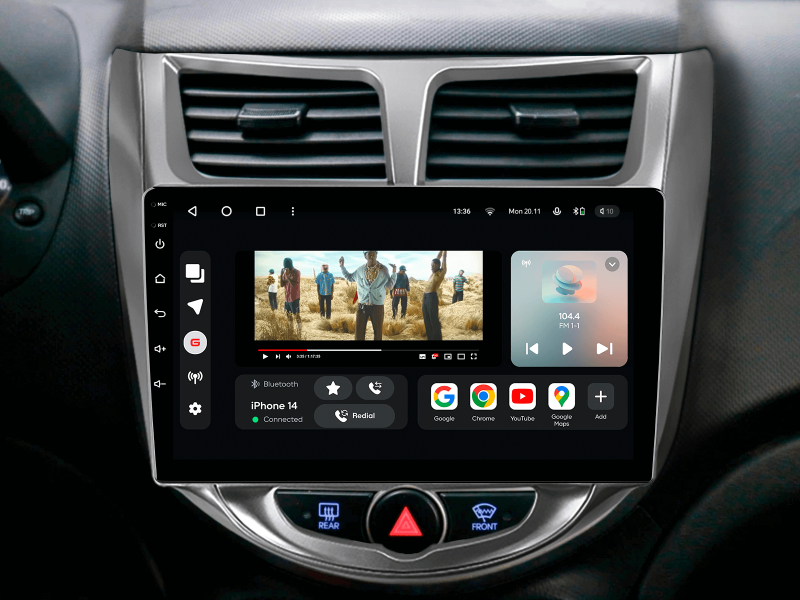 Buy Gazer T6009-Rb multimedia system to Hyundai Solaris 1 (Rb) 2010-2016