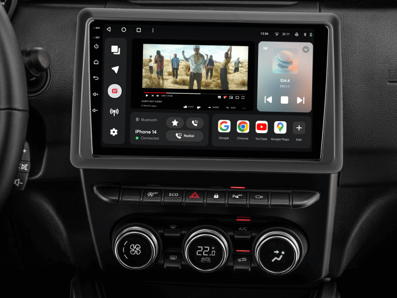 Buy Gazer T6009-Rhm Multimedia System to Renault Duster 2 (HM) 2020-2023, Arkana 1 2019-2023