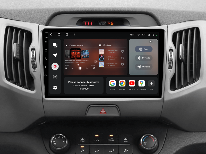 Buy Gazer T6009-SL/L Multimedia System to Kia Sportage 3 (SL) 2010-2016