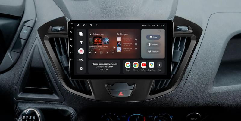 Buy Gazer T6009-TRN multimedia system to Ford Tourneo Custom 1, Transit 2012-2021