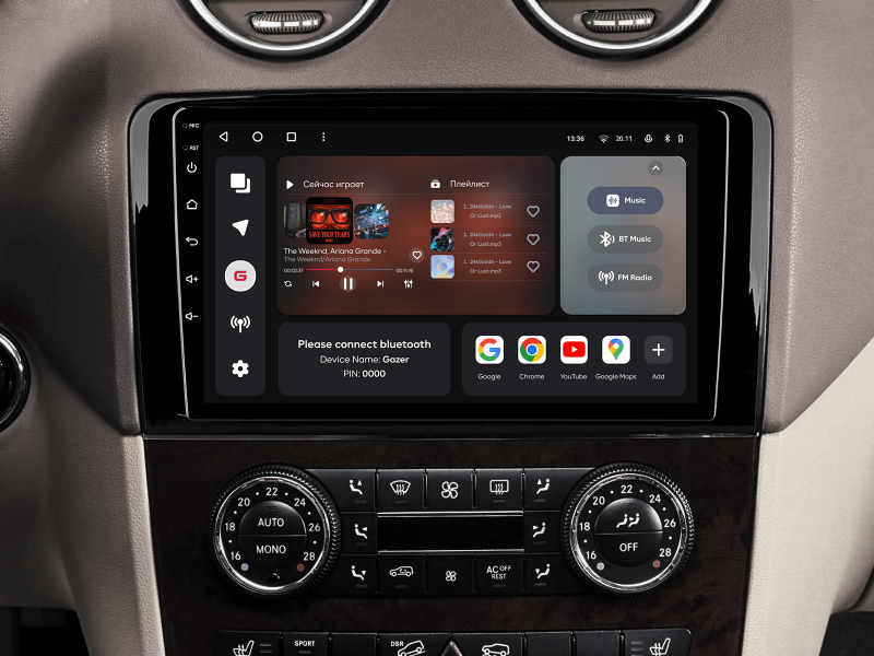 Buy Gazer T6009-W164 multimedia system to Mercedes-Benz ML, GL, ML350, GL320 (W164, X164) 2005-2009