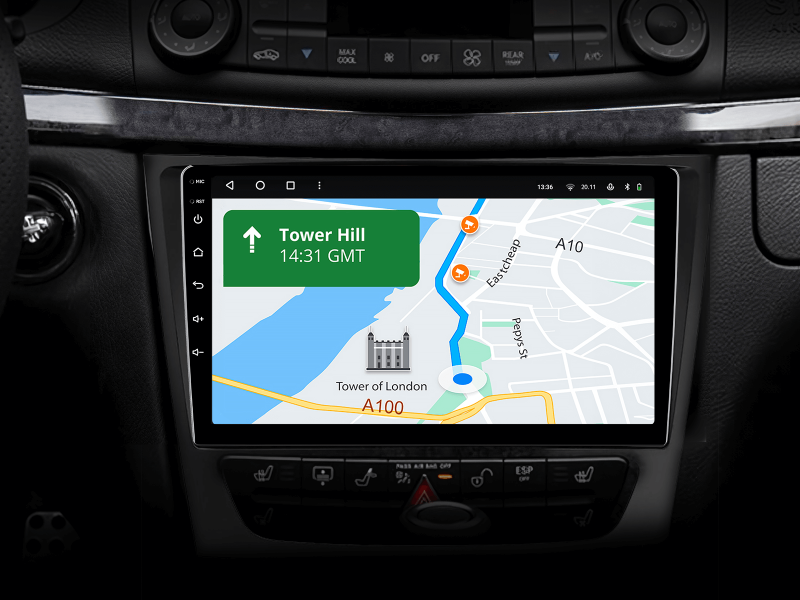 Buy Gazer T6009-W211 multimedia system to Mercedes-Benz e-Class (S211, W211) 2002-2009, CLS Class (C219) 2004-2010