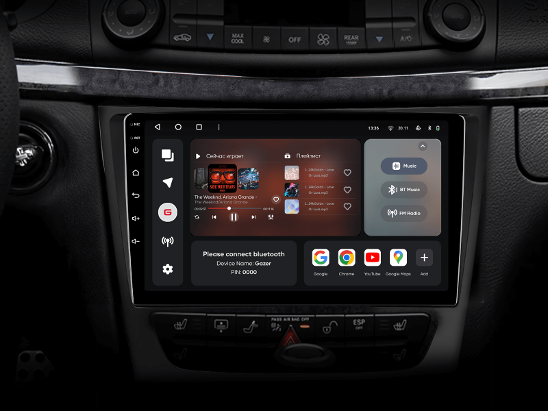 Buy Gazer T6009-W211 multimedia system to Mercedes-Benz e-Class (S211, W211) 2002-2009, CLS Class (C219) 2004-2010