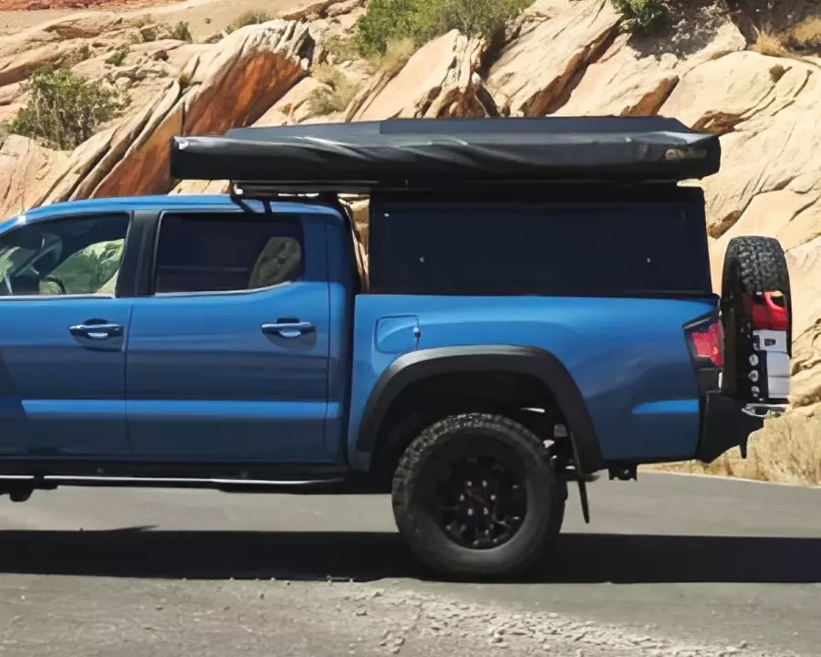 Купить Кунг Alu-Cab для Toyota Tacoma от 2016 черный глянцевый с дверями