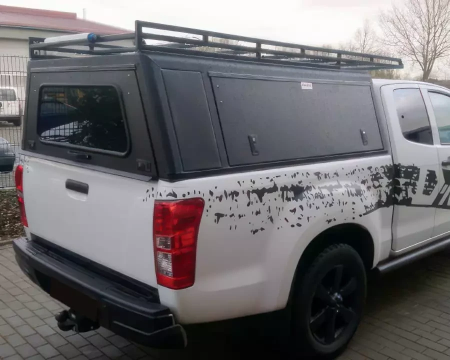 Купить Кунг Alu-Cab для Isuzu D-Max 2012-2020 с гладкими дверями черный