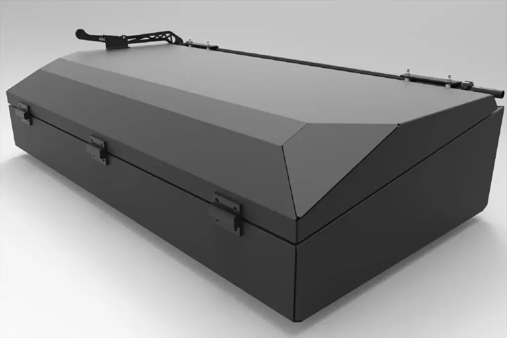 Buy The trunk on the roof of ALU-CAB 200 l 130.5x53.3x33 cm Black