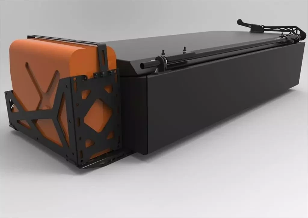 Buy The trunk on the roof of ALU-CAB 200 l 130.5x53.3x33 cm Black