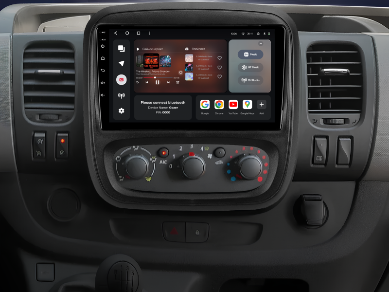 Buy Gazer T6009-X82 multimedia system to Opel Vivaro B 2014-2018