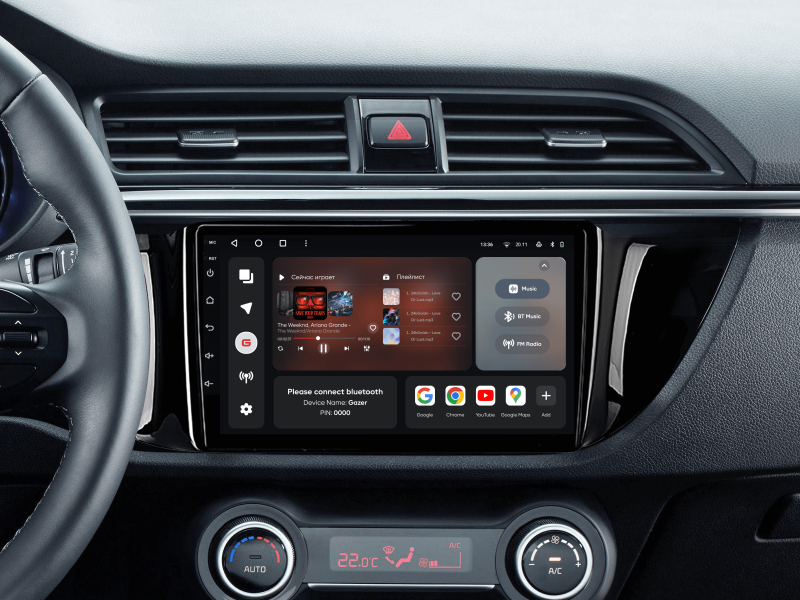 Buy Gazer T6009-YB/L Multimedia System to Kia Rio 4 (Yb) 2016-2019