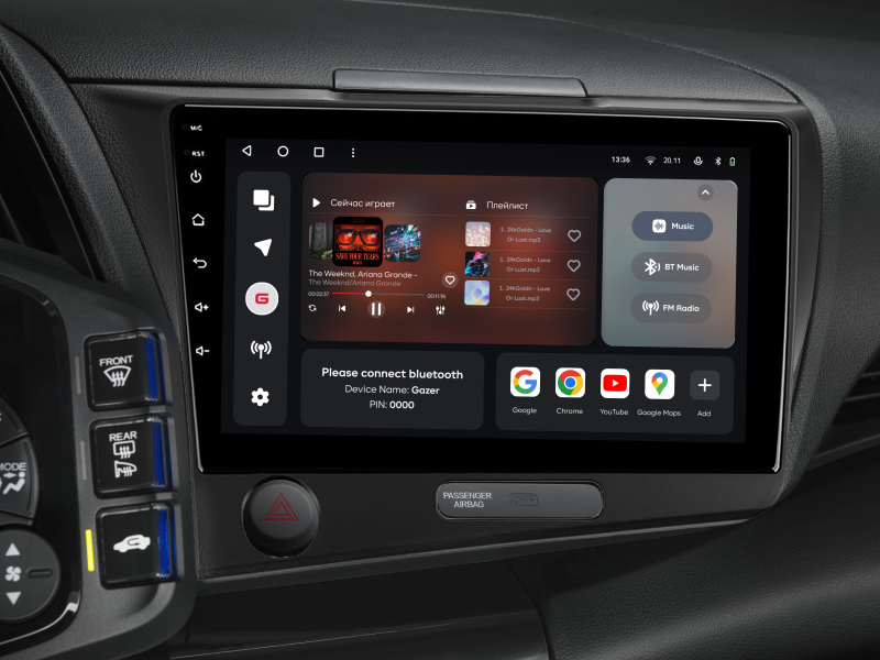 Buy Gazer T6009-ZF1 multimedia system to Honda Cr-Z 1 2010-2016