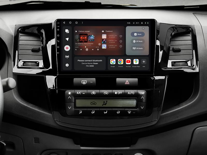 Buy Gazer T6509-An50 multimedia system to Toyota Fortuner 1 (An50, An60), Hilux Revo, Vigo 2008-2014