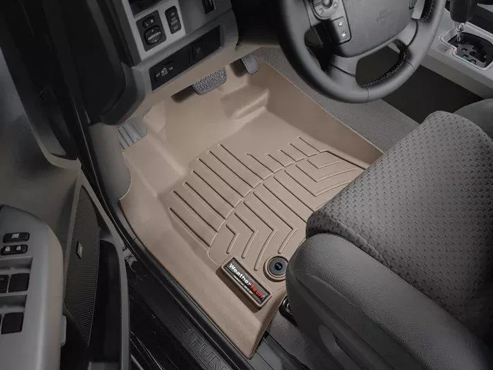 Купить Ковры резиновые передние бежевые WeatherTech для Toyota Tundra/Sequoia 12+ 454081