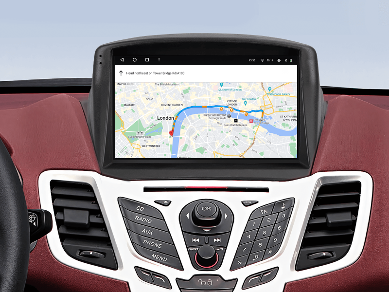 Buy Gazer T6509-WT/H Multimedia System to Ford Fiesta MK 6 2008-2019