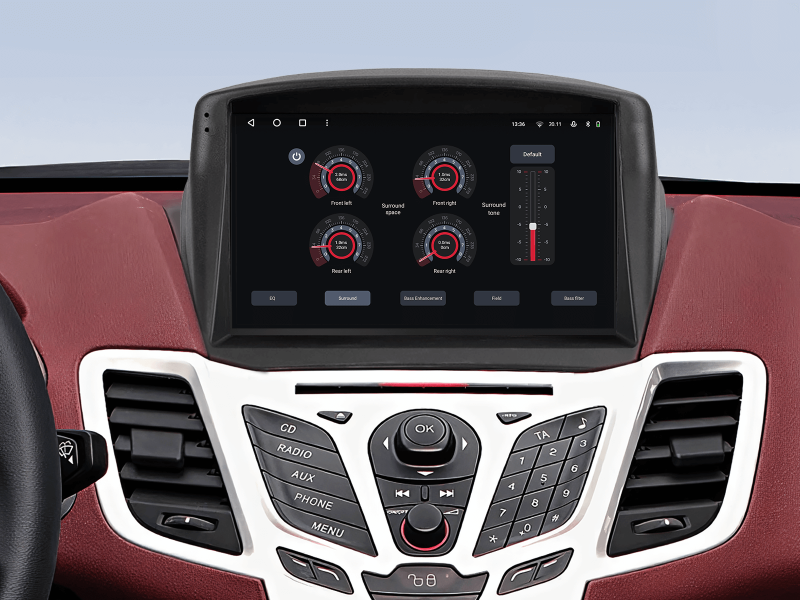 Buy Gazer T6509-WT/L Multimedia System to Ford Fiesta MK 6 2008-2019