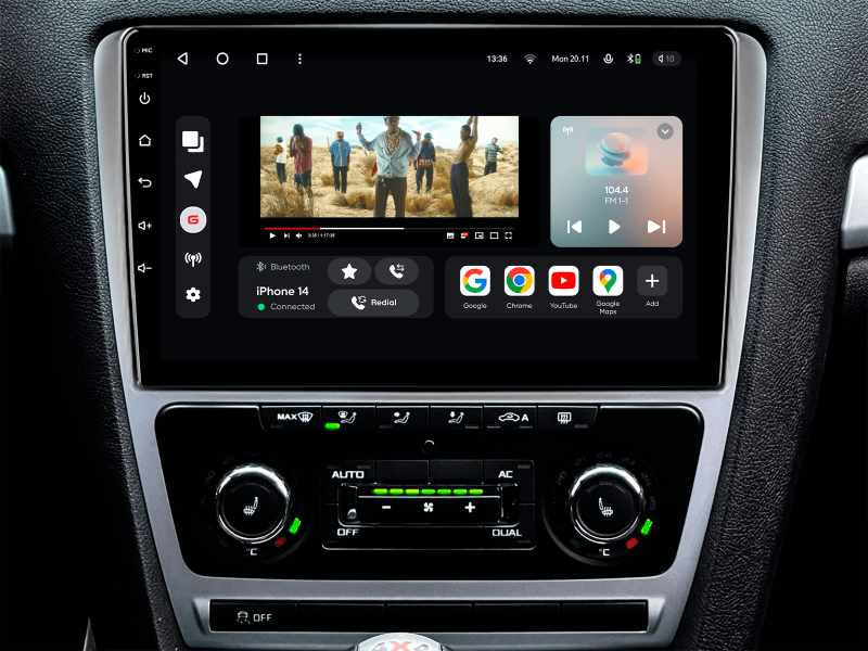 Buy Gazer T6010-1Z PRO Multimedia System to Skoda Octavia 2, A5 (1Z) 2008-2013