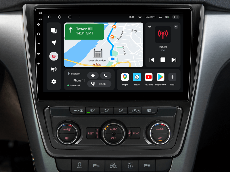 Buy Gazer T6010-5l Pro Multimedia System to Skoda Yeti (5l) 2009-2014