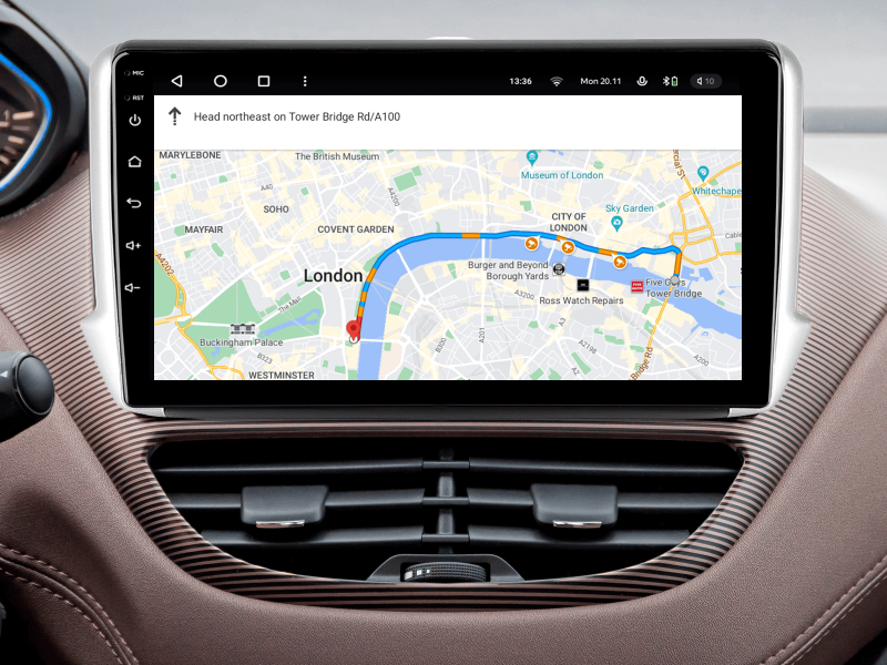 Buy Gazer T6010-A94F PRO Multimedia System to Peugeot 2008 1 208 2013-2020