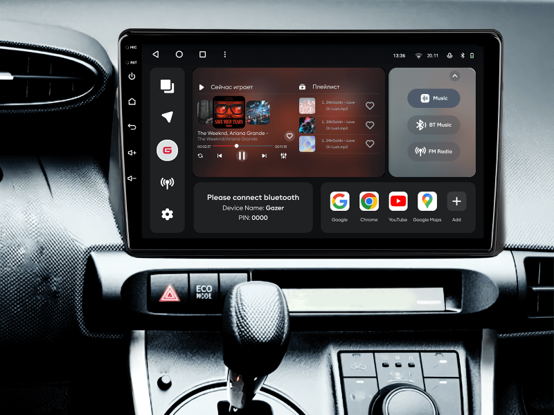 Buy Gazer T6010-AE20 PRO Multimedia System to Toyota Wish 2 (AE20) 2009-2017