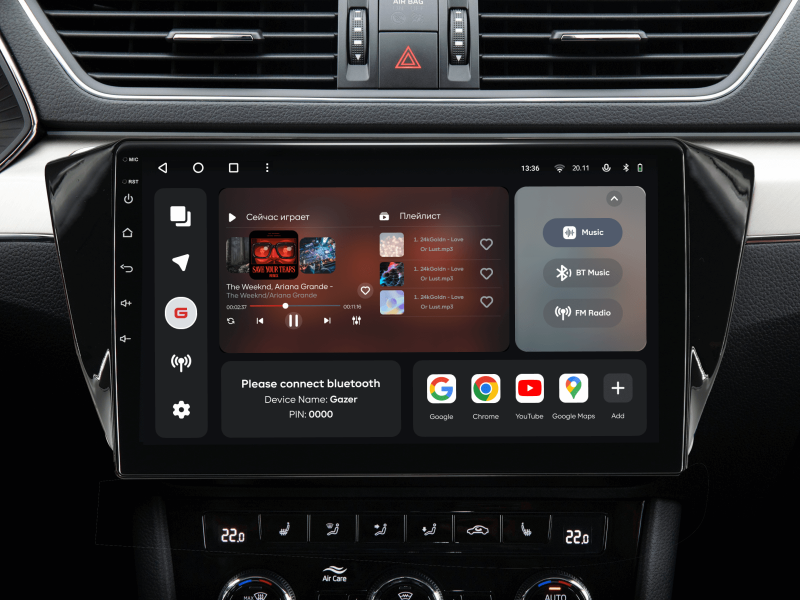 Buy Gazer T6010-B8 PRO Multimedia System to Skoda Superb 3 (B8) 2015-2019