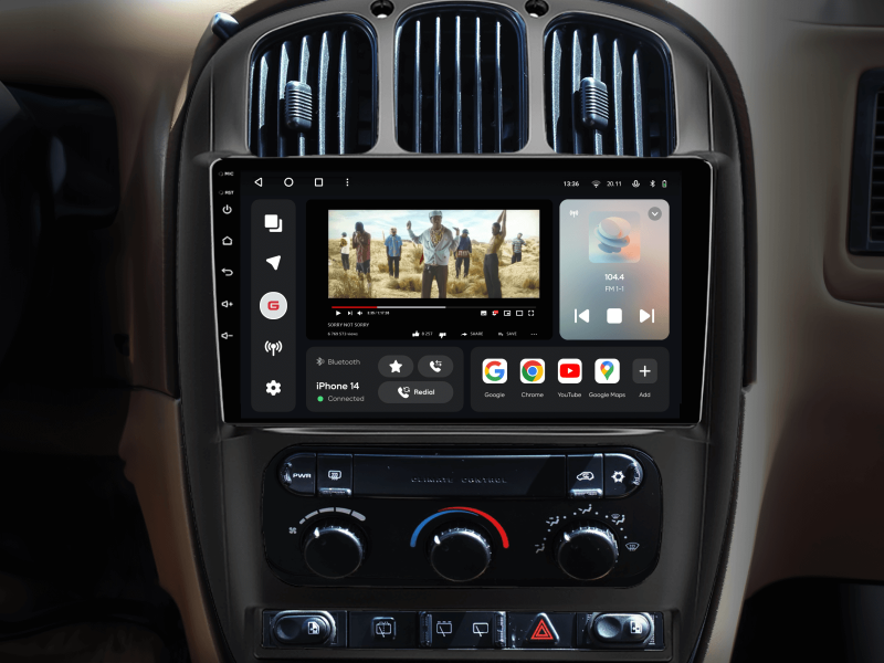 Buy Gazer T6010-Crs/L Pro Multimedia System to Chrysler Voyager RG Rs, Town & Country Rs 2000-2007