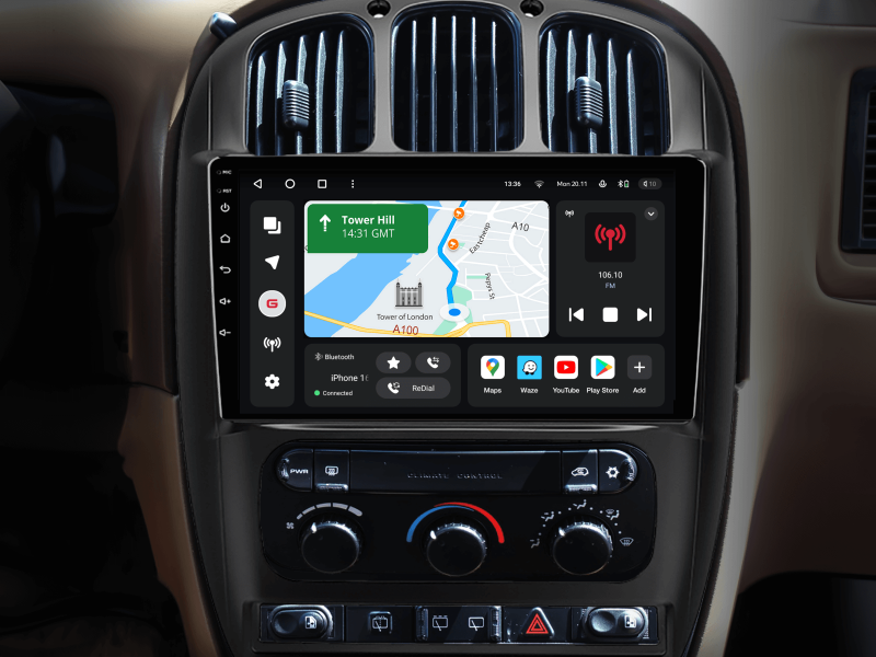 Buy Gazer T6010-Crs/L Pro Multimedia System to Chrysler Voyager RG Rs, Town & Country Rs 2000-2007