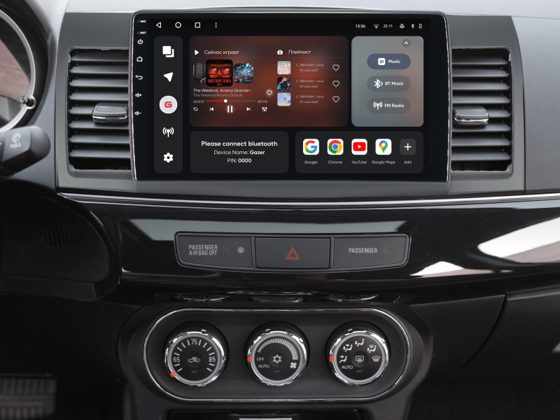 Buy Gazer T6010-CY/H PRO Multimedia System to Mitsubishi Lancer 10 (CY) 2007-2012