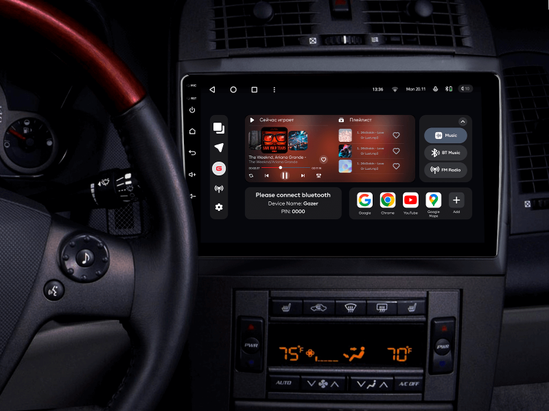 Buy Gazer T6010-G6D PRO Multimedia System to Cadillac CTS 2002-2007, SRX 2003-2009