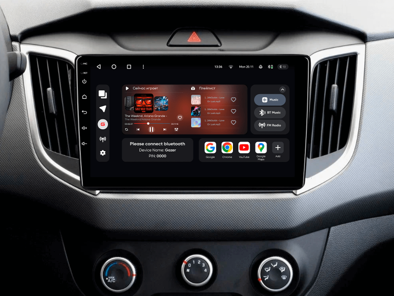 Buy Gazer T6010-GS PRO Multimedia System to Hyundai Creta 1, IX25 (GS) 2015-2019