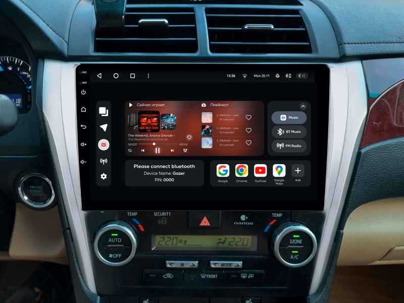 Buy Gazer T6010-XV55 PRO Multimedia System to Toyota Camry 7 (XV55) (USA) 2014-2017