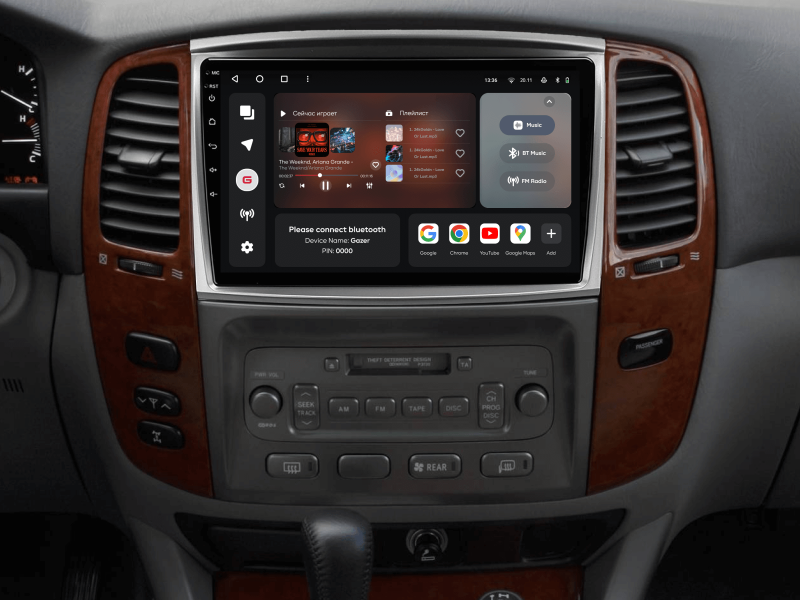 Buy Gazer T6510-J100/H PRO Multimedia System to Toyota Land Cruiser 100 (J100) 2002-2007