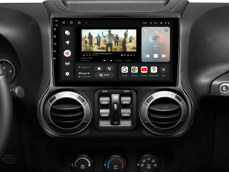 Buy Gazer T6510-JKF PRO Multimedia System to Jeep Wrangler 3 (JK) 2010-2017