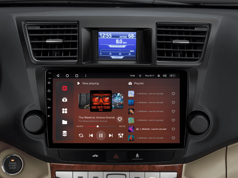 Buy Gazer T6510-XU40 PRO Multimedia System to Toyota Highlander 2 (XU40) 2007-2013