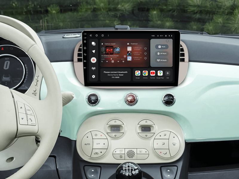 Buy Gazer T6009-312 PRO Multimedia System to Fiat 500 2007-2014