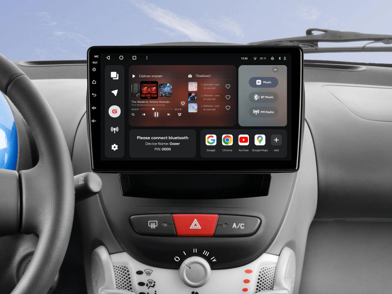 Buy Gazer T6009-AB10 PRO Multimedia System to Toyota Aygo (AB10) 2005-2014